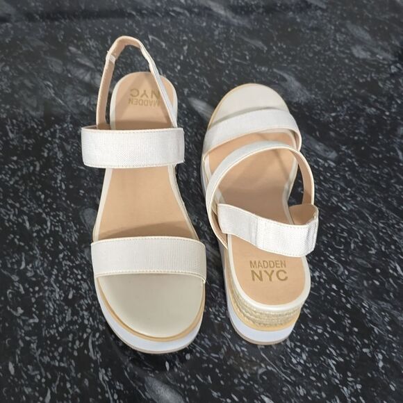 BRAND NEW MADDEN NYC WOMEN’S TALLA WEDGE STRAPPY SANDALS - Picture 4 of 16